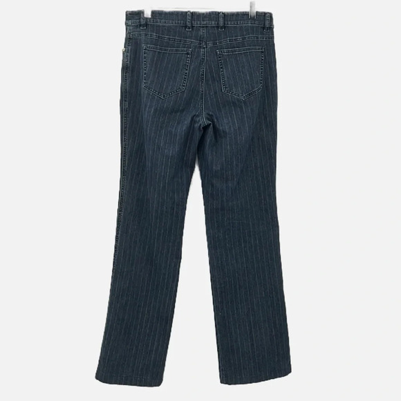 Escada Straight Leg Metallic Threaded Jeans - Size 40 (See Size Chart) - Picture 3 of 9